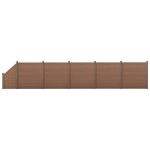 [neu.holz] Set Olimp gard WPC 5 panouri patrate si 1 panou inclinat AAWP-9905, 183 x 973 cm, lemn/plastic, maro HausGarden Leisure