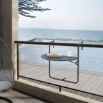 Masa suspendata pentru balcon Cicala pliabila gri inchis [en.casa] HausGarden Leisure