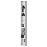Raft pentru CD AANF-6411 cu 12 suprafete depozitare alb [en.casa] HausGarden Leisure