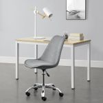 Scaun birou Atherton-T rotativ gri deschis [en.casa] HausGarden Leisure