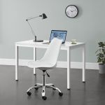 Scaun birou Atherton W rotativ alb [en.casa] HausGarden Leisure