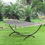 Hamac HS-006 cu cadru metalic gri [casa.pro] HausGarden Leisure