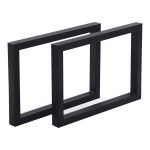 Set 2 bucati picioare banca, en.casa, Lunderskov, 35 x 50 cm, otel, negru mat HausGarden Leisure