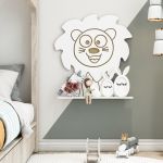 Kinder-Wandregal Korsør in Löwenform [en.casa] HausGarden Leisure