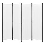 Paravan Huesca W, 171 x 200 cm, otel/poliester, alb, pliabil [en.casa] HausGarden Leisure