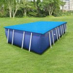 Solar Poolabdeckung Ferrarno 549x274 cm Blau eckig [en.casa] HausGarden Leisure