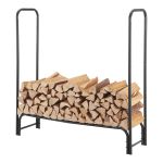 Suport lemne foc  Kwethluk W 124 x 124 x 34,5 cm [casa.pro] HausGarden Leisure