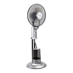 Ventilator cu Pulverizare Vapori de Apa si Umidificare, Argintiu, Putere 75W, Diametru 40cm, 3 Viteze