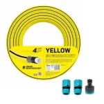 Furtun de gradina, 4 straturi, cu 2 cuple si adaptor, 1/2", 20 m, Cellfast Yellow GartenVIP DiyLine