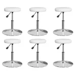 Scaune de bucătărie, 6 buc., alb, piele ecologică GartenMobel Dekor