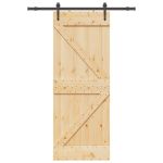 Ușă glisantă cu set de feronerie 80x210 cm, lemn masiv de pin GartenMobel Dekor