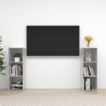 Dulapuri TV, 2 buc., gri beton, 107x35x37 cm, lemn prelucrat GartenMobel Dekor