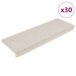 Covorașe scări autoadezive, 30 buc., crem, 65x21x4 cm, sisal GartenMobel Dekor