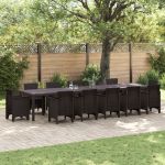 Masă de grădină  Maro 400x100x73 cm Poly Rattan, Masă de grădină  Maro 250x100x73 cm Poly Rattan, Masă de grădină  Maro 150x100x73 cm Poly Rattan GartenMobel Dekor