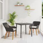 Set de mese pentru grădină cu 3 piese din ratan poli GartenMobel Dekor