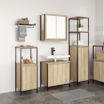 Set de Mobilier pentru Baie 3 Piese din Stejar Sonoma și Lemn Prelucrat GartenMobel Dekor