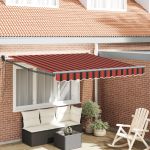 Marchiză retractabilă automată Portocalie și Gri 300x250 cm GartenMobel Dekor