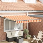 Marchiză retractabilă galbenă și portocalie 300x250 cm GartenMobel Dekor