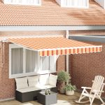 Marchiză Retractabilă Automată Galbenă și Portocalie 350x250 cm GartenMobel Dekor