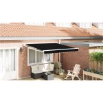 Marchiza retractabilă automată  Negru 350x250 cm, Material de înlocuire pentru marchiză  pentru cadru de 3.5x2.5 m Negru GartenMobel Dekor