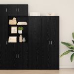 Bufet din stejar negru 45x42.5x185 cm Lemn prelucrat GartenMobel Dekor