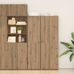 Highboard din stejar artesan 45x42.5x185 cm Lemn prelucrat GartenMobel Dekor
