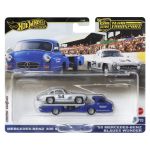 HOT WHEELS TRANSPORTATOR  MERCEDES-BENZ 55 BLAUES WUNDER CU MASINUTA MERCEDES-BENZ 300 SL SCARA 1:64 SuperHeroes ToysZone