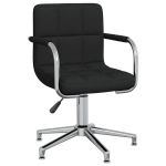 Scaun de bucătărie pivotant, negru, material textil GartenMobel Dekor
