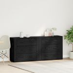 bufete 2 buc Stejar Negru Lemn Prelucrat GartenMobel Dekor