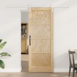Ușa Glisantă  cu Set de Accesorii 78x202 cm din Lemn Masiv de Pin, Ușa Interioară  'ORKDAL'78x202x4 cm din Lemn Masiv de Pin GartenMobel Dekor