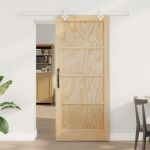 Ușă Glisantă  cu Set de Uși 86x198.5 cm din Lemn Solid de Pin, Ușă Interioară  "ORKDAL" 86x198.5x4 cm din Lemn Solid de Pin GartenMobel Dekor