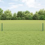 Posturi de gard  5 buc U-Channel Verde 40 cm Oțel, Gard Hexagonal  Verde 0,4x10 m Oțel GartenMobel Dekor