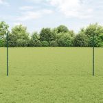Stâlpi de gard  5 pcs U-Channel Verde 120 cm Oțel, Gard hexagonal  Verde 1.2x10 m Oțel GartenMobel Dekor