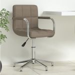 Scaun de birou pivotant, gri taupe, material textil GartenMobel Dekor