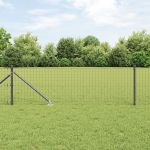 Stâlpi de gard cu vârf, 52 buc., Ø32 mm, 60 cm. oțel zincat GartenMobel Dekor