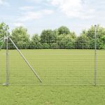 Euro Fence cu 7 stâlpi 1.5x10 m Oțel galvanizat GartenMobel Dekor