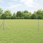 Gard Euro cu 13 Stâlpi 0.8x25 m Oțel Zincat GartenMobel Dekor
