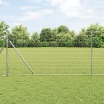 Gard Euro cu 7 stâlpi 1x10 m din oțel galvanizat GartenMobel Dekor