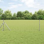 Gard Euro cu 13 Stâlpi 0.4x50 m Oțel Galvanizat GartenMobel Dekor