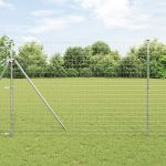 Împrejmuirea Euro cu 7 stâlpi 1.5x10 m Oțel galvanizat GartenMobel Dekor