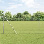 Împrejmuirea Euro cu 7 posturi de ancorare 1.6x10 m din oțel galvanizat GartenMobel Dekor