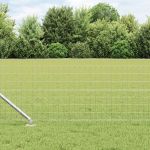 Gard Euro cu 13 stâlpi de sprijin 0.4x25 m din oțel galvanizat GartenMobel Dekor