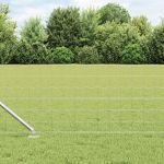 Gard Euro cu 7 stâlpi cu vârf 0.6x10 m Oțel galvanizat GartenMobel Dekor