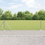 Gard Euro de la cu 13 Stâlpi Flanșați 0.4x50 m Oțel Galvanizat GartenMobel Dekor