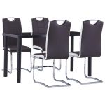 Set mobilier de bucătărie, 5 piese, maro, piele ecologică GartenMobel Dekor