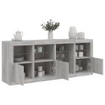 Servantă cu lumini LED, gri sonoma, 164x37x67 cm GartenMobel Dekor