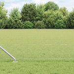 Gard din sârmă sudată cu 13 stâlpi de sprijin 0.5x50 m Oțel galvanizat GartenMobel Dekor