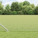 Gard din sârmă sudată cu 13 stâlpi de vârf 0,6x25 m Oțel galvanizat GartenMobel Dekor