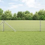 Gard SUDAT cu 13 Posturi de Ancorare 0.4x100 m Oțel Galvanizat GartenMobel Dekor