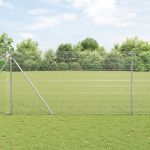 Împrejmuire din Sârmă Sudată cu 13 Stâlpi de Spike 1.5x50 m Oțel Galvanizat GartenMobel Dekor
